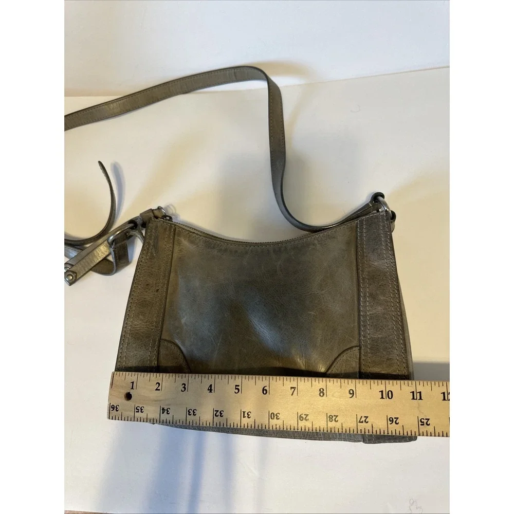 FRYE Taupe Leather MELISSA ZIP CROSSBODY Shoulder Bag - MSRP $198